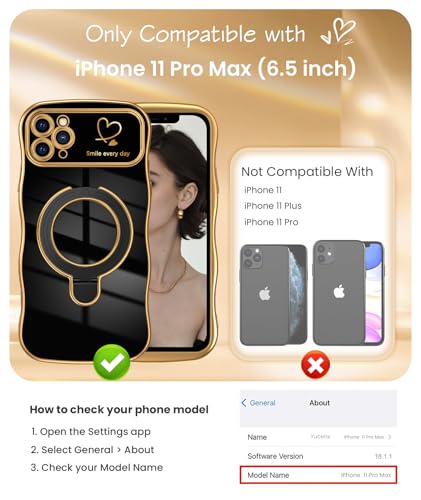 Coque iPhone 11 Pro Max antichoc noire à bord doré avec son protège-écran - 2