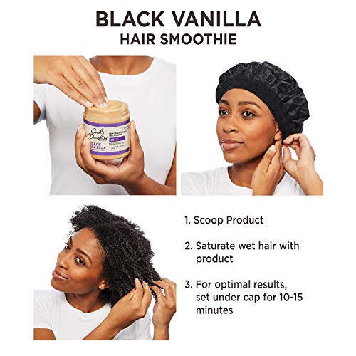 Carol's Daughter Black Vanilla Hair Smoothie for Curly, Wavy or Natural Hair, Shea Butter Hair Mask For Dry and Dull Hair, 8 Oz - Thumbnail 5
