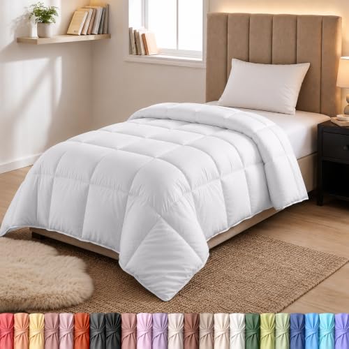 Image of Utopia Bedding Duvet Insert, Twin Comforter 64 x 88 Inches, White