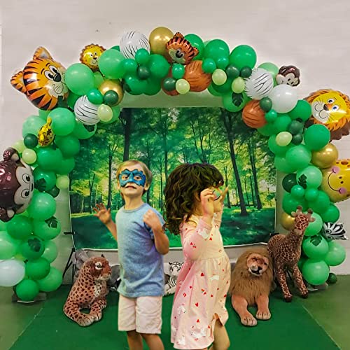 Image of Green Balloon 110pcs, 12 Inch Thickened Latex Party Balloons Helium Bright Color for Birthday Baby Shower Wedding Party Supplies Arch Garland Decoration
