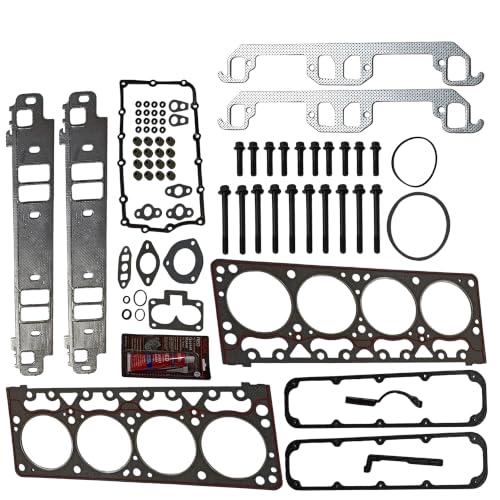 Image of Partsflow Head Gasket Bolts Set HS9898PT-2, ES71038-1 | Compatible With Dodge Dakota RAM Jeep Grand Cherokee 1998-2003 5.9L; Graphite; Head Gasket set ; Head gasket kit