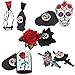 Expression Jewelry Set Of 5 Rose Lapel Pins - Acrylic Brooch With Safety Back
