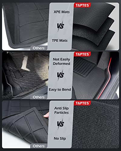 Taptes Floor Mats Full Set For Tesla Model Y Accessories 2023 2022 2021, Xpe All Weather,For Model Y Floor Mats 2021-2023 Front Rear Trunk Cargo Liner Mat,Waterproof Interior Accessories 5 Seater #TOP5