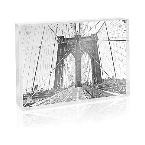 Isaac Jacobs Clear Acrylic Magnetic Block Picture Frame Cover