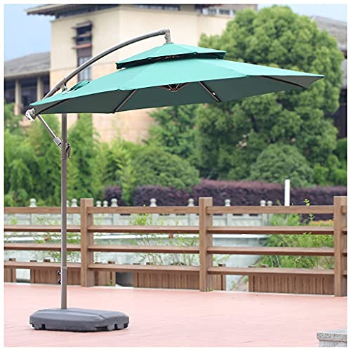 Parasol déporté 270cm CLSDRZC en aluminium jaune pour jardin