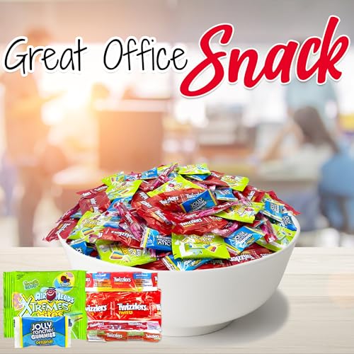 Partypom BULK CANDY MIX, 5 LB of Assorted Individually Wrapped, Snack Size Candy Mix, Swedish Fish, Sour Patch Kids, Tootsie Roll, Twizzlers Assorted, Sweet Tarts, and Jolly Ranchers Sweets