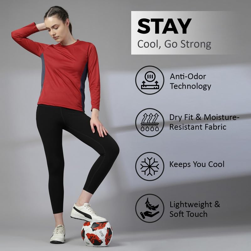 Image of CHKOKKO Tshirt for Woman Regular Fit Gym Workout Lightweight T Shirt for Women Breathable Round Crew Neck T Shirts for Sports Like Training, Running