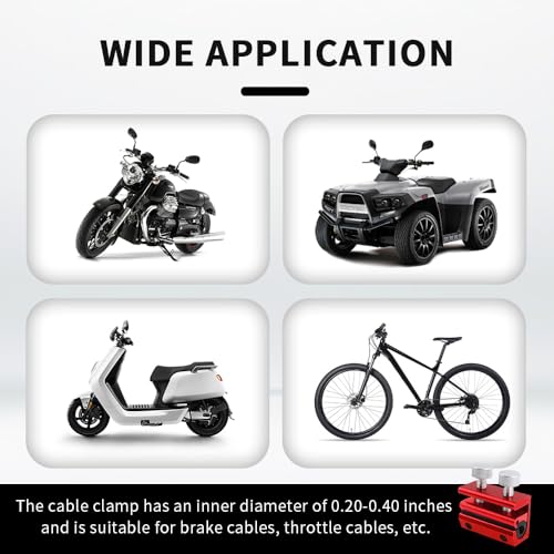Image of Double-Headed Motorcycle Cable Luber Tool for Brake Cable Lubrication,Cable Lube Dispenser Motorcycle Tools for Motorcycles Bicycle Scooter,Universal Motorcycle Tools Cable Lube (Red)