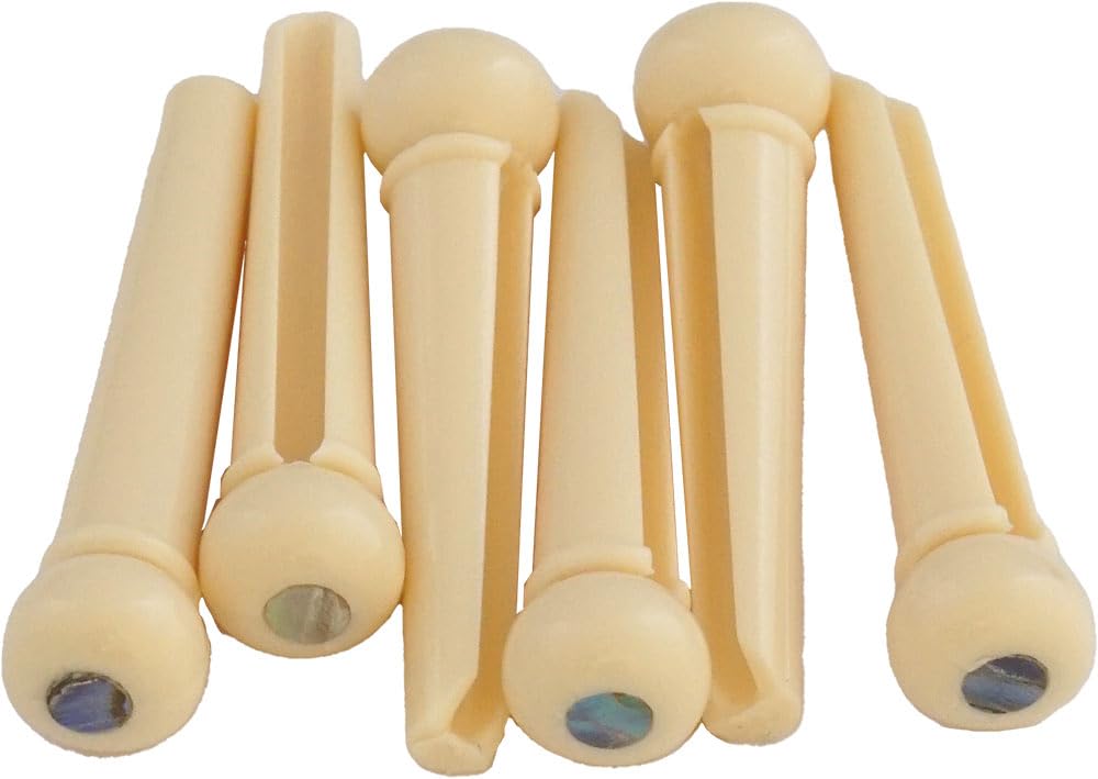 Cream Bridge Pins, Abalone Dot