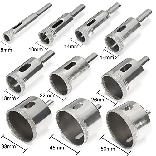 Set de 10 brocas sierra diamantada para cerámica y vidrio miniatura 4