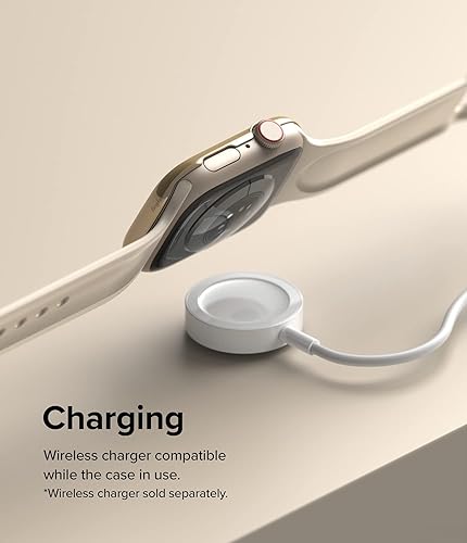 Miniatura 7 de Ringke Estilo de bisel elegante marco de acero inoxidable compatible con Apple Watch Series 8, 7, SE2 de 1.772 pulgadas, protector antiarañazos,