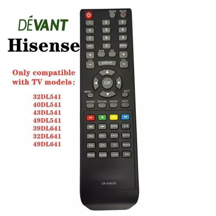 Télécommande Hisense Devant ER-83803D pour modèles 32DL541 à 49DL641 - 2