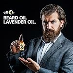 Beard Oil | Natural Moisture & Beard Softener | Relieve Beard Itch | Mens Hair Growth Oil | Natural Shine Beard Growth Oil Mustache Gifts for Men | Lavender Scent | 1 Ounce - Image 2