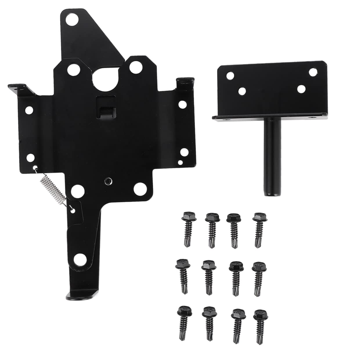 Loquet Autobloquant de Portail en Fer Noir, Verrouillage Automatique