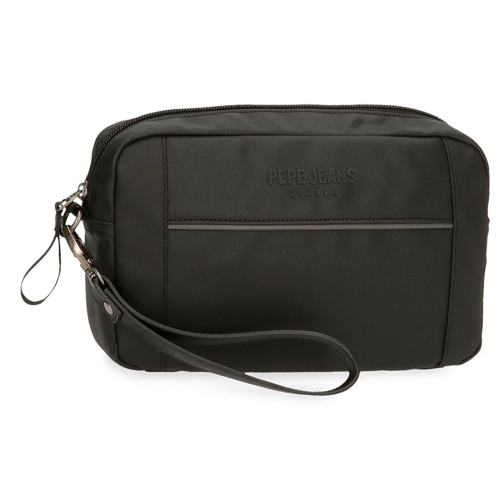 Pepe Jeans Dortmund Bolso de Mano Gris 24,5x15x6 cms Algodón, Poliéster y PU. 2,21L by Joumma Bags