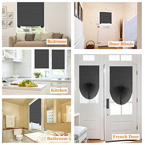 Window Blinds Cordless Blackout No Drill Cut To Size Clip On Stick On Self Adhesive Temporary Blinds Pleated Paper Blinds For Windows Doors Shades For Home Nursery Bedroom Kitchen Bathroom #TOP1