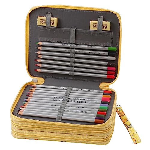 Image of 72 Slots Pencil Case Organizer w /Removal Handle Strap