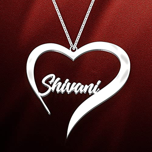 Image of Shivani Cursive Gold & Silver Name Pendant Necklace, Best Jewelry Gift for Girls.