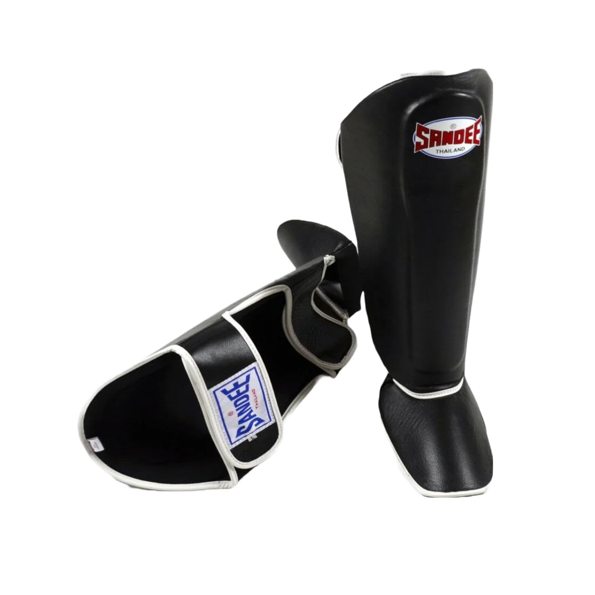 Sandee Authentic Black & White Leather Boot Shinguard