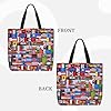 Various flags Women's Casual Tote Bags, Reusable Tote Shoulder Bags, Multi-Function Large Capacity Shopping Bags #3