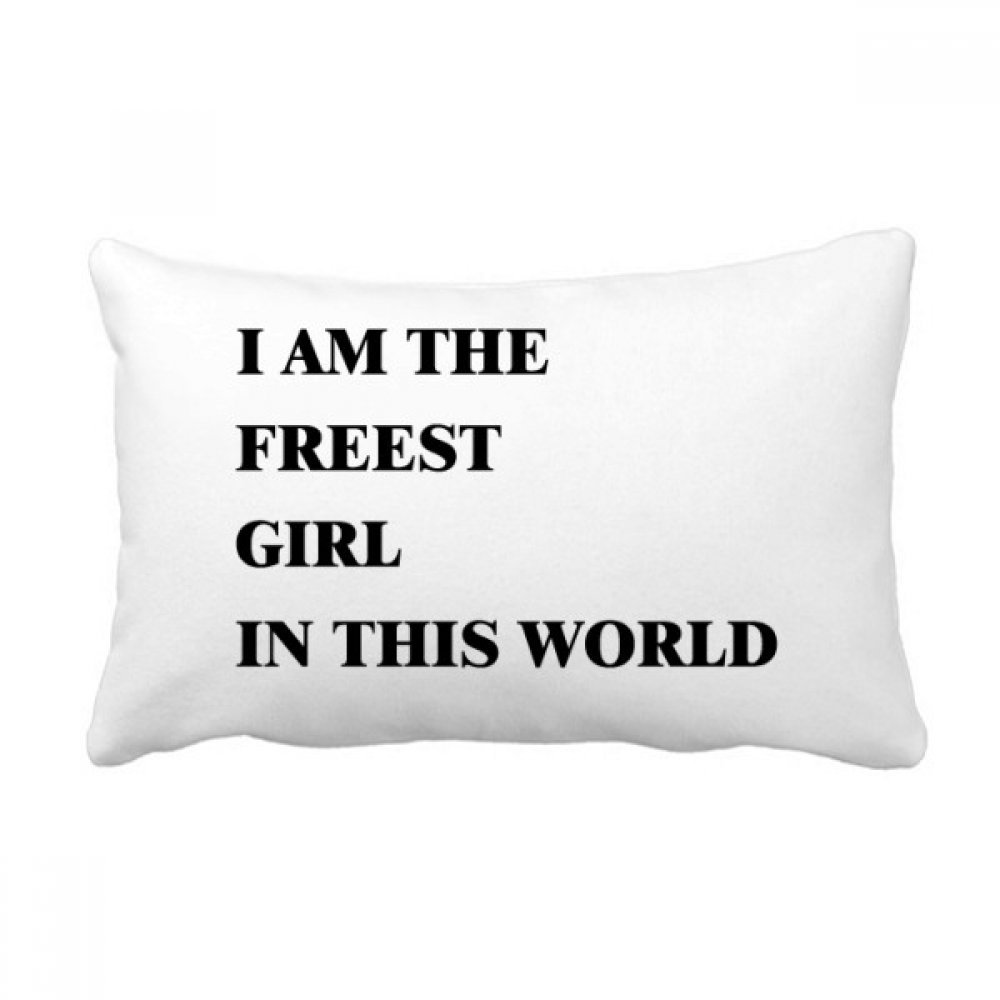 Coussin lombaire Je suis la Fille multicolore 40x60 cm pour decoration canape salon