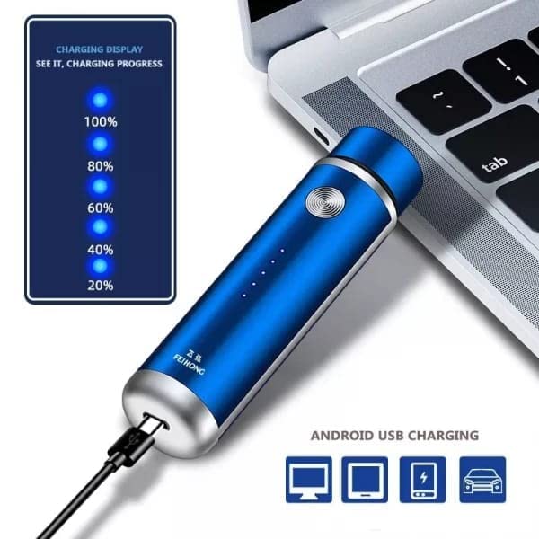 Image of Mini Electric Shaver for Men & Women | Portable Cordless Rechargeable Razor with LED Battery Display | USB Rechargeable Facial & Body Shaver | Compact Travel Electric Razor