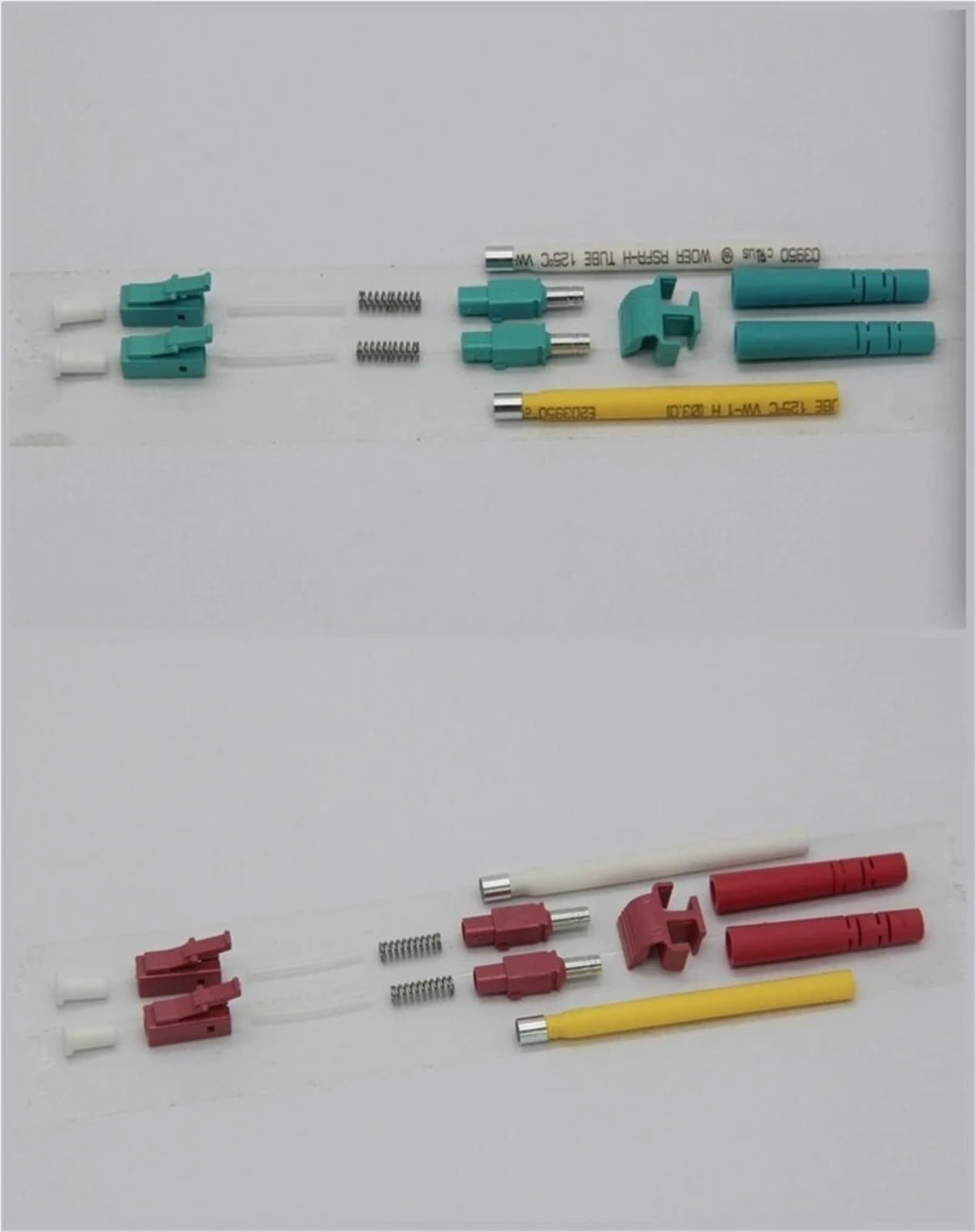 Kit de connecteurs LC Duplex OM3 OM4 SM MM A sans ressort Rose Vert LC Connecteur fibre optique 200 pièces (OM3 Aqua 3 mm)