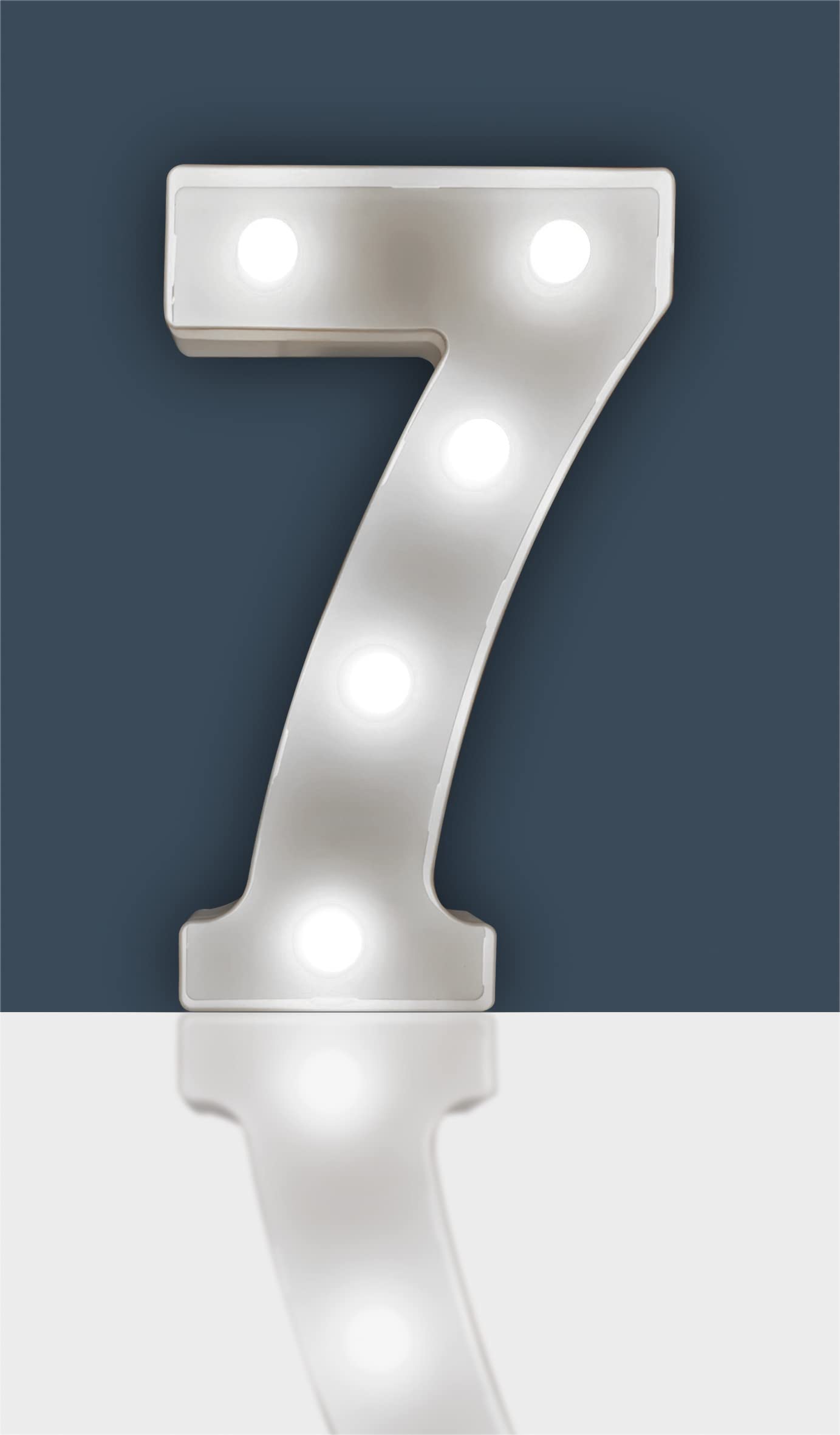 St Helens Light Battery Operated 3D Led Number 7