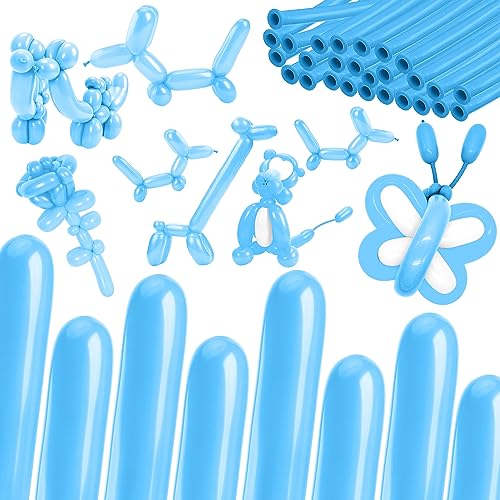 Image of ZNHIS Light Blue 260 Balloons, 50pcs, Twistable Balloon Animals Kit for Graduation, Party Decorations