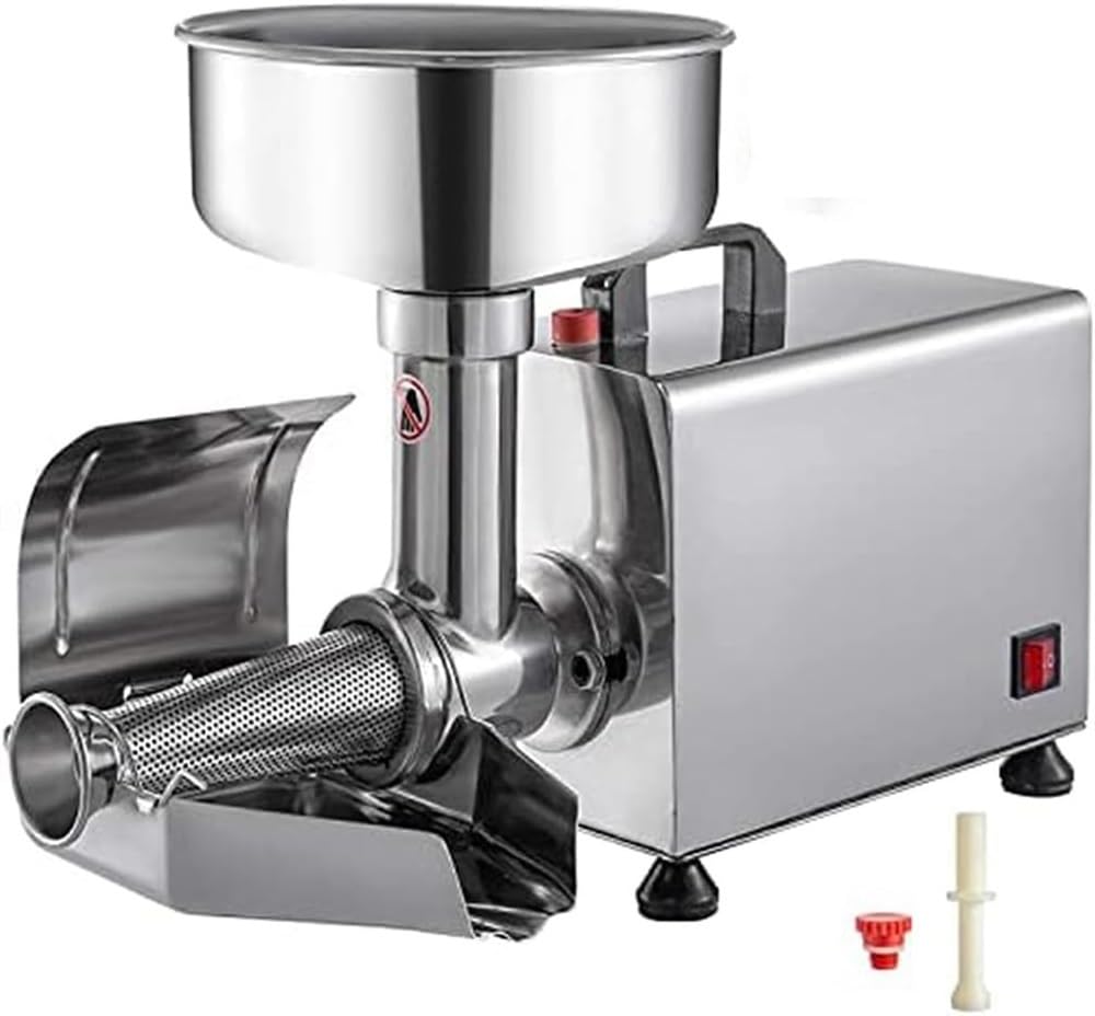 Commercial Tomato Grinder, 370W Electric Tomato Strainer, 90-160kg/h Stainless Steel Tomato Press, Automatic Tomato Strainer, Fruit Press