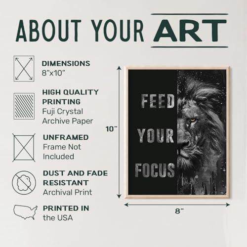 Yellowbird Art & Design Home Gym Decor, Office Decor - Motivational Wall Art For Men - Abstract Masculine Wall Decor - The Man Cave Sign - Room Decor For Men - Home Office Wall Art - Inspirational Quote - Success Boss Gifts thumb #2