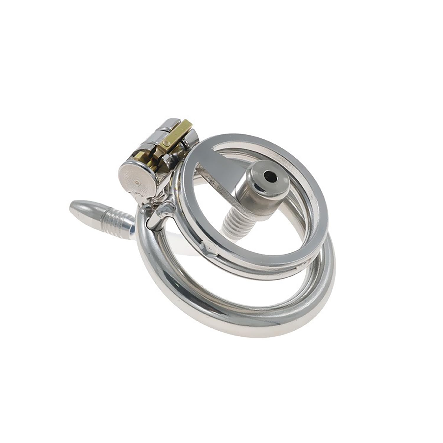 1 Palabra Plana de Acero Inoxidable Baloncesto Deportes Jaula Protectora con Anillo y cinturón y Silicona Tubo Hueco Trompeta Herramienta de Fitness,Silver/a/m