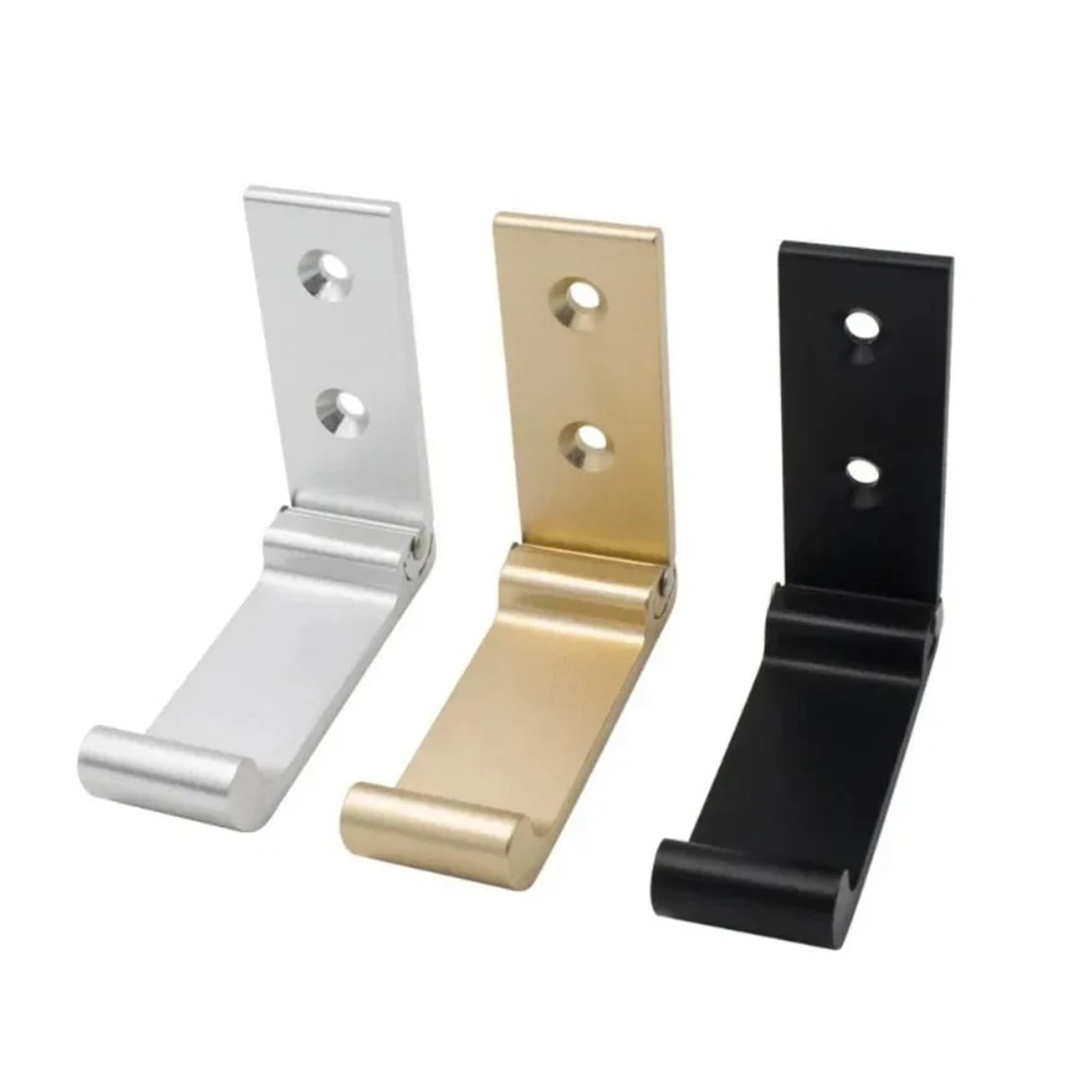 UIJHGGWEX Folding Aluminum Wall Hook Single Space Saving Hanger for Coats Towels Hats(Golden)