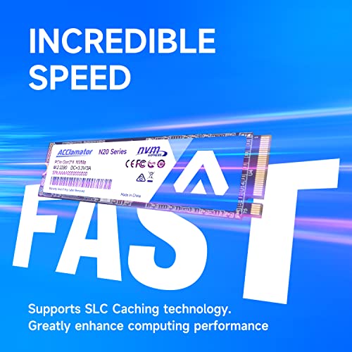 Image of Acclamator 256GB SSD NVMe M.2 2280 PCIe Gen3x4 Internal Solid State Drive, Read Up to 1800MB /s with 3D NAND Flash Compatible with Laptop & PC Desktop N20