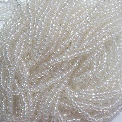 Seed Beads 11/0 Czech Crystal Clear Rainbow Iris (Full Hank Pack) Glass Beads image 3
