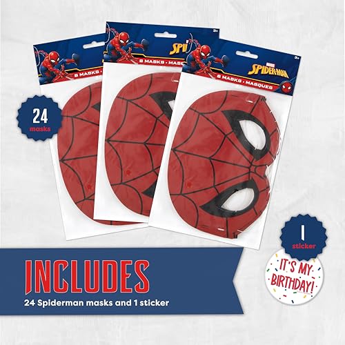 Image of Unique Spiderman Party Favors and Birthday Decorations - Spider Man Masks - Officially Licensed