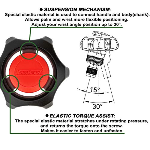 Ratcheting Screwdriver - I-Ratchet Ergonomic Stubby Ratcheting Screwdriver With Quick Release, Torque Assist - Wrist Stress And Pain Relief #TOP3