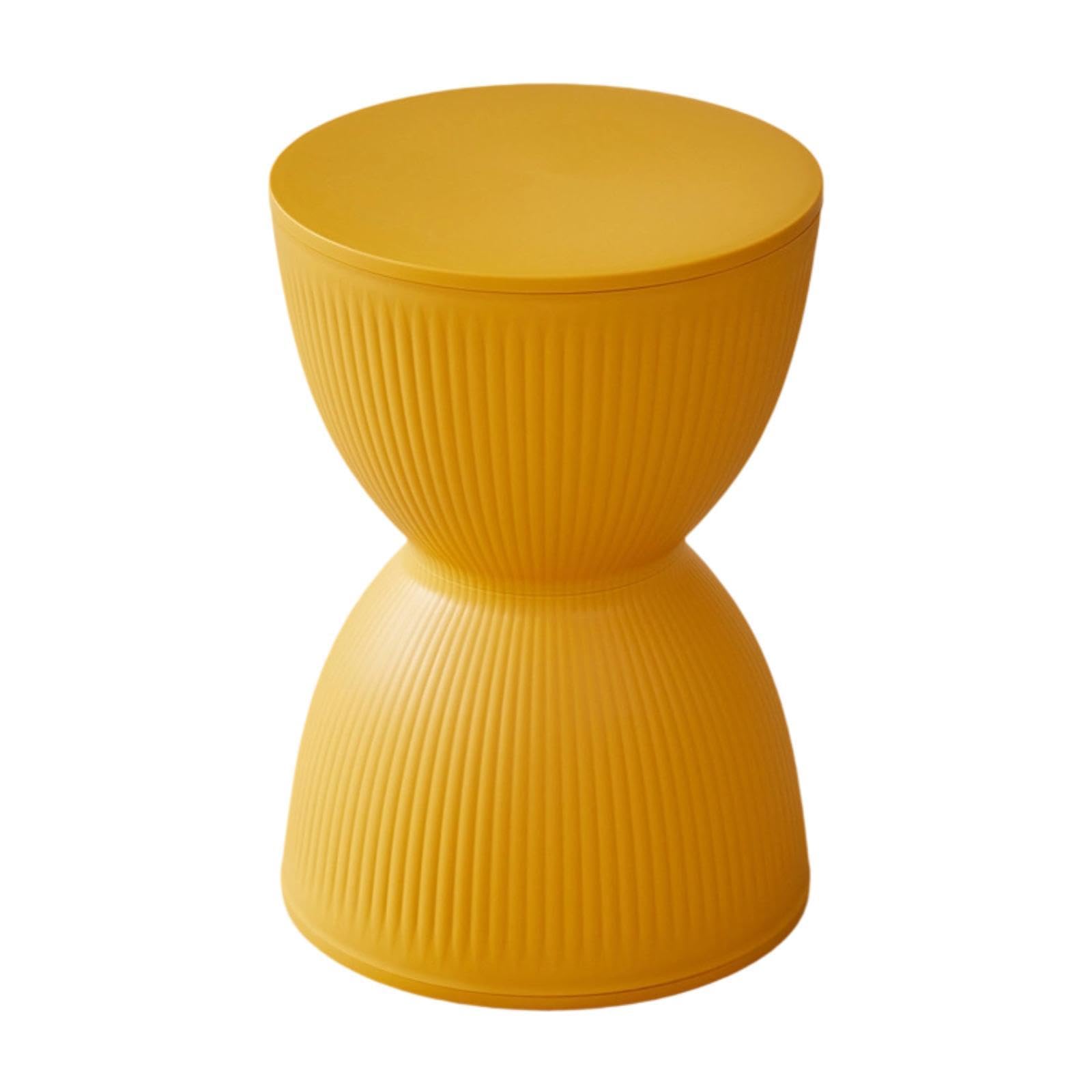 Tabouret repose-pieds rond en mobilier de chambre enfant jaune