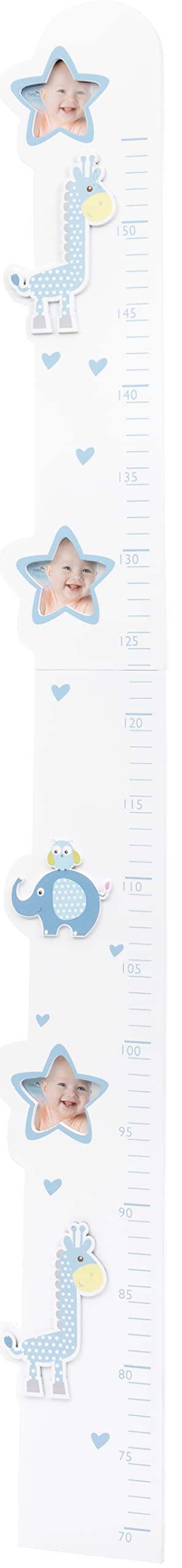 Toise en bois pour enfants, bleu, 70 cm à 155 cm (environ 8 mois à 11 ans), décoration de chambre d'enfant, cadeau