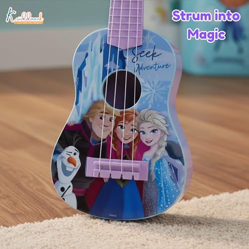 Image of Disney Frozen Guitar for Kids Age 3+ Years, Musical Toy Guitar with Sound, Lightweight Beginner Instrument for Boys & Girls, Pretend Play & Early Music Learning