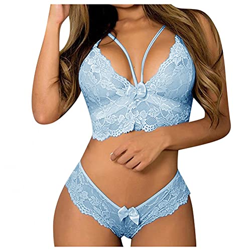Lingerie for Women Corset Women's Sexy Lace Underwear Set Lingerie for Women for Sex Women's Lingerie, Sleep & Lounge Blue
