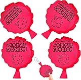 4E's Novelty 4-Pack Large Self-Inflating Whoopee Cushions, 7-Inch Whoopie Cushion Uses for Prank Cushion Toys for Kids & Adults, Durable Pink Whoopee Cushion Toy, Whoopie Pillows for Kids Fun