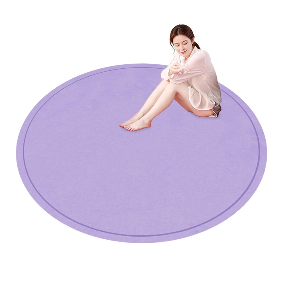 Tapis de jeu en mousse violet pour les activités des enfants et séances de yoga
