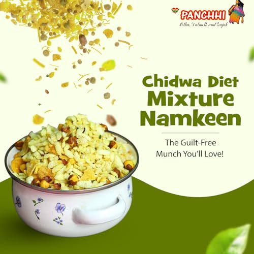 Image of Panchi Chidwa Diet Mixture Namkeen (200gm) Healthy and Low Calorie Snack Perfect for Weight Watchers and Guilt Free Munching Spicy Tangy and Tasty Indian Snack (6 Month Shelf Life)