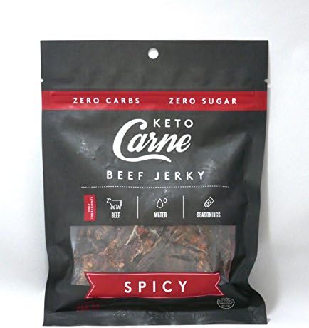 KETO CARNE | Healthy Keto & Low Carb Beef Jerky | 0g Carb | 0g Sugar | Sugar Free, Zero Carb | Gluten Free | Soy Free | Preservative Free | Nitrate Free | All Natural | Pack of 4