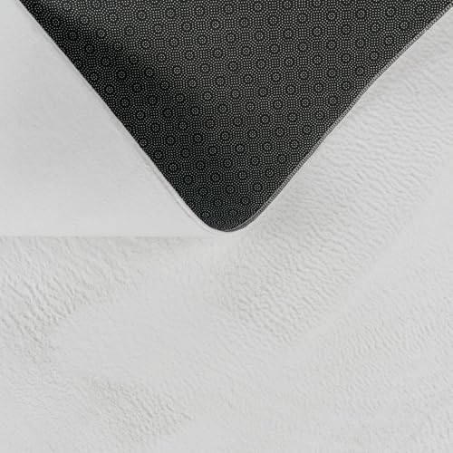 TT Home Wohnzimmer Teppich Hochflor Langflor Kunstfell Weich Modern Unifarben Flauschig, Farbe:Weiß, Größe:160 cm Rund