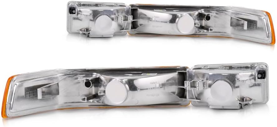 KarParts360 For 1998-2004 Chevy S10 Pair Park/Signal Lights Driver and Passenger Side Unit/Fog Lights includes signal/Fog Lights base/LS GM2520163 GM2521163 | 15098271 15098272
