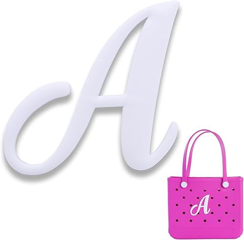Dijes para bolsa Bogg con letras de goma para la playa, accesorios para bolsas de mano, bolsa Bogg con letras del alfabeto