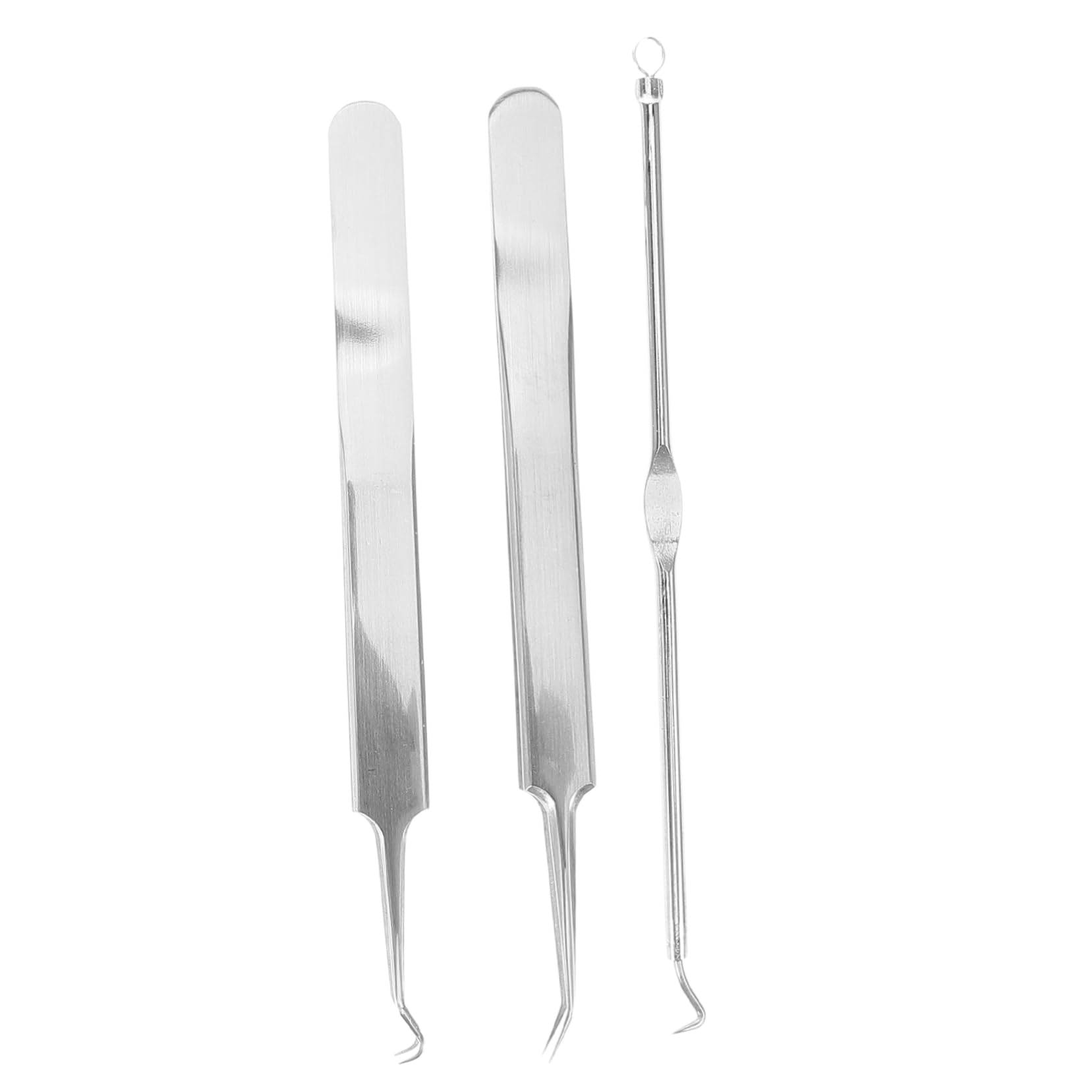 STOBAZA Vehicle Supply Car Body Film Tools Set Precision Tweezers for Automotive Protective Film Temporary Tint 3-piece Stainless Steel Kit