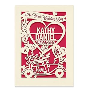 Personalisedweddingcardweddinganniversaryengravedcardcongratulationsweddingdayfornewcouplesnewlywedcustomgiftwithenvelopeshandfinishedinukfuchsia Urban Country Home Decor Personalised wedding card wedding anniversary engraved card congratulations wedding day for new couples newlywed custom gift with envelopes hand finished in uk fuchsia urban country home decor